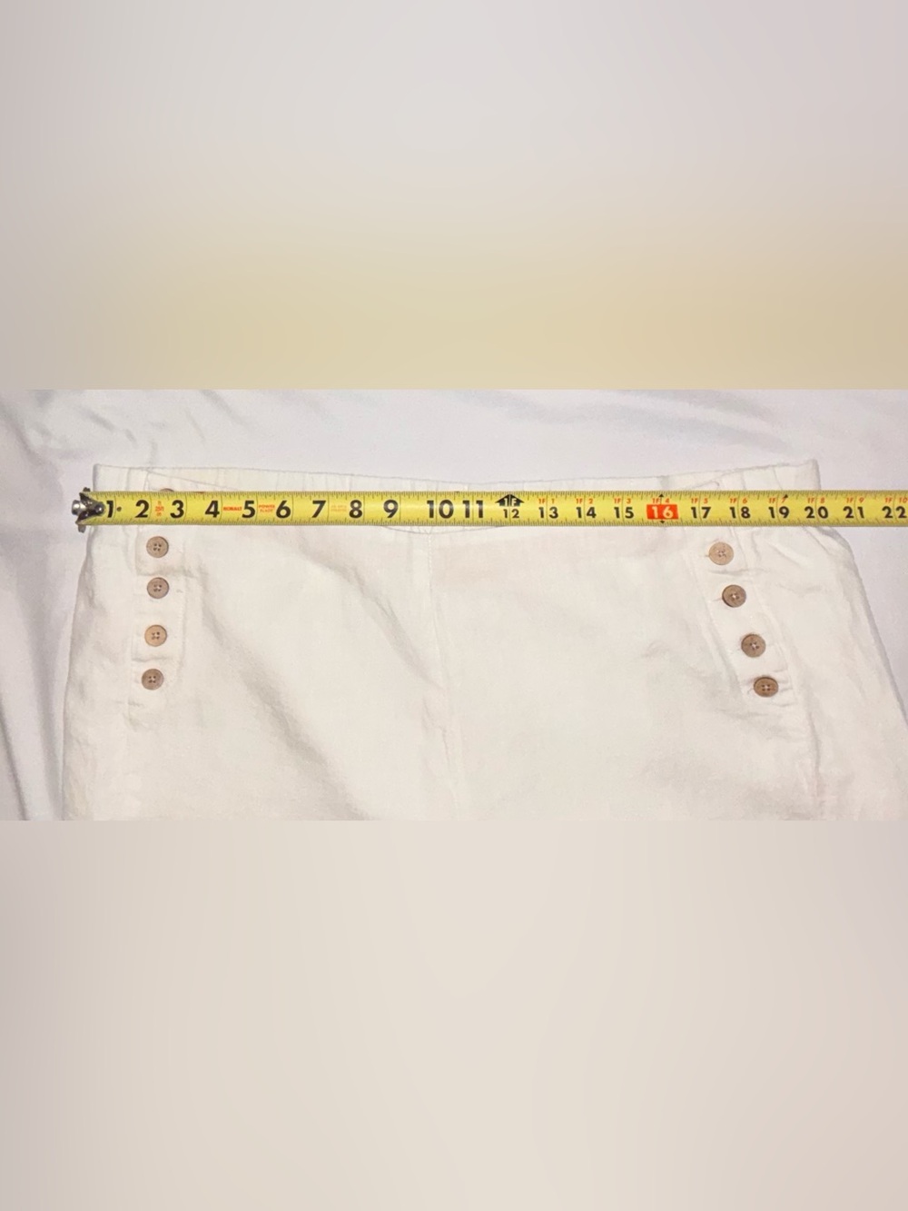 J. Jill White 100% Linen Blend Cropped Sailor Pants XL - Picture 7 of 13